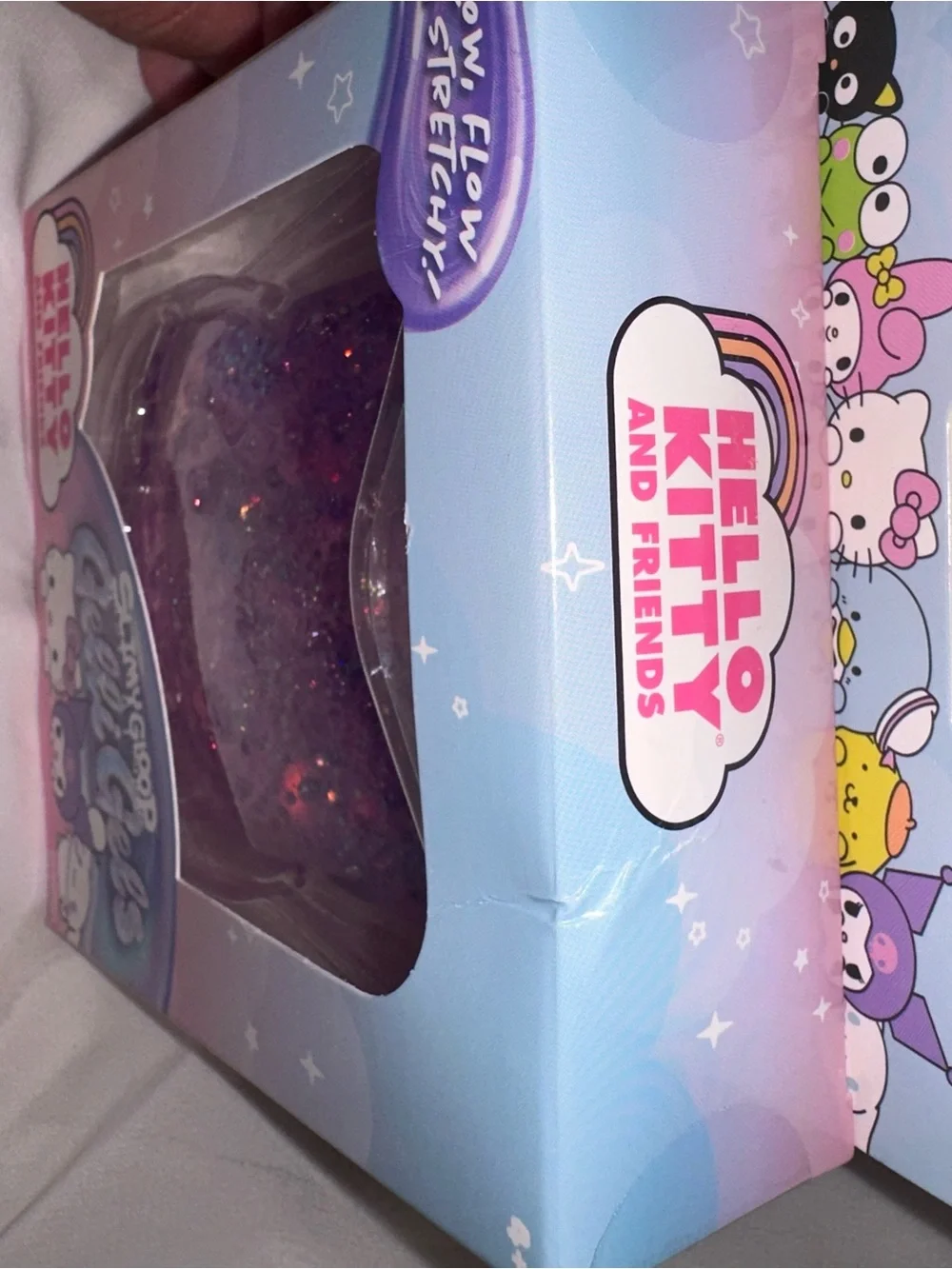 NEW SEALED Hello Kitty Kuromi Gelli Gels Purple Glitter Squishy Fidget Sanrio